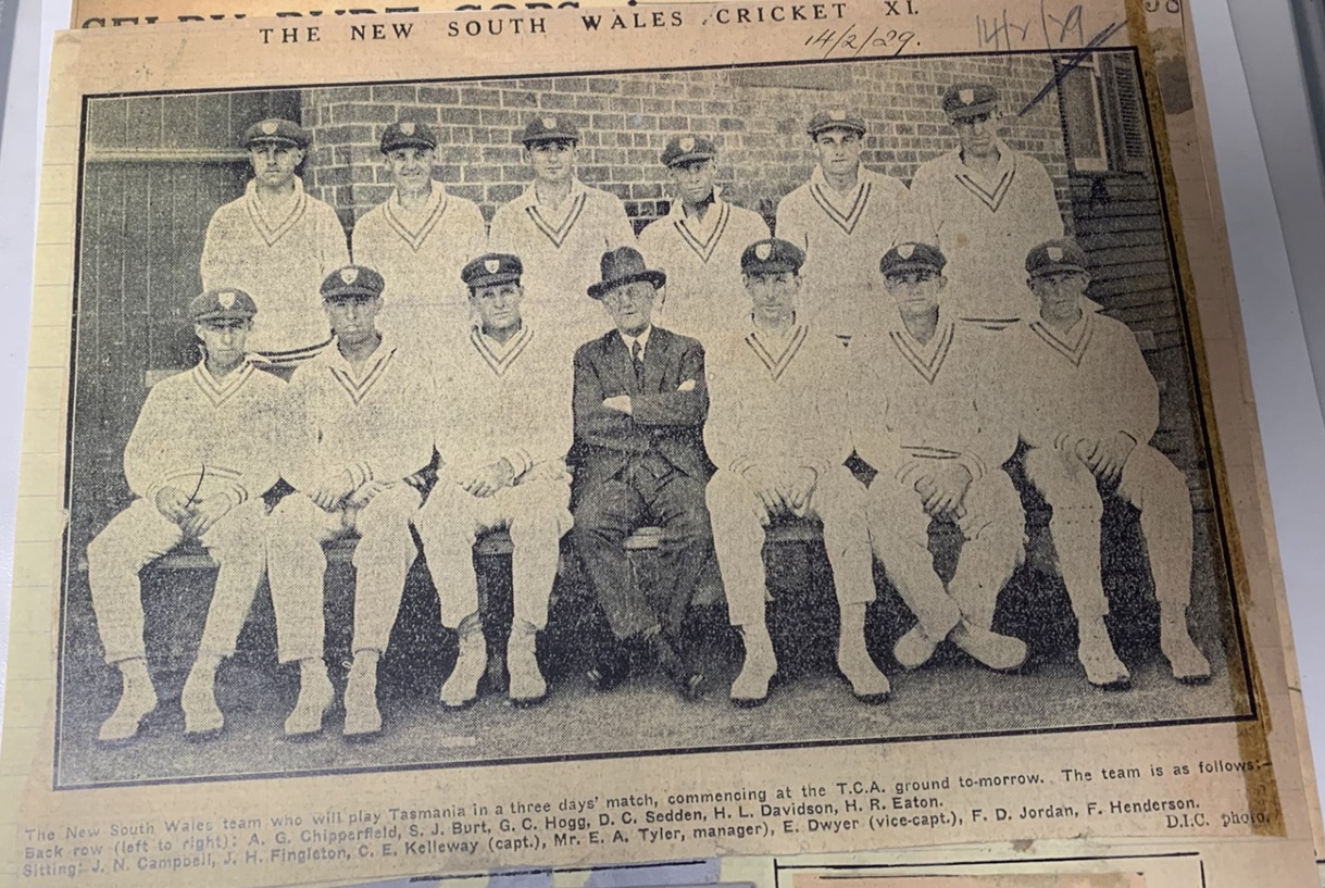 New South Wales Cricket XI v Tasmania 1928-29
