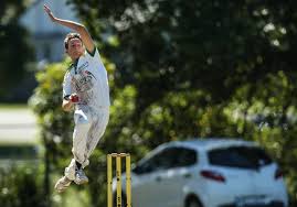 Wests opening bowler Jeremy Nunan ...